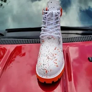 Custom timberland orange splash size 7 Timberland | Shoes | Custom Timberland Orange Splash Size 7  main image 2
